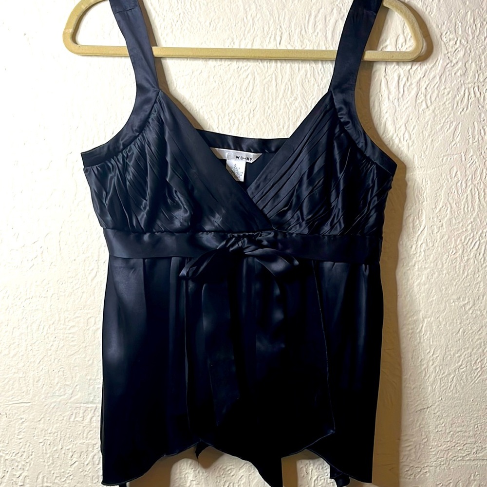 Black silk fancy camisole sz 6